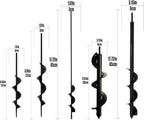 Auger Drill Bit for Planting 1.6 x 8.7in & Garden Drill Bit for 3/8" Hex Drive & Earth Post Hole Digger Bulb Planter Plant Flower Planting Auger for Drill Rapid Bedding Digging