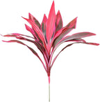 2 Pcs Artificial Cordyline Fruticosa Logs Tropcial Plant 21.6in Fake Dracaena Tree for Indoor Outdoor Office Home Living Room Patio Greenery Porch Decor (Red)