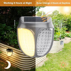 Raised Garden Bed Solar Lights Magnetic, IPX4 Waterproof Solar Lights Outdoor Dusk to Dawn, Solar Powered Garden Lights for Planter Raised Beds, 4 Pack