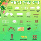 Kids Plant Growing Kit - Kids Greenhouse & Flower Growing Kit with Upgraded Irrigation & Grow Light – Perfect Gardening for Kids（Solar Green）