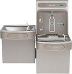 Elkay EZH2O Bottle Filling Station & Versatile Bi-Level ADA Cooler, Filtered Non-Refrigerated Light Gray