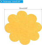 PATIKIL 3 Inch Plant Pot Hole Pad, 30 Pack Non-Woven Fabric Flower Shape Bonsai Bottom Soil Mat, Yellow