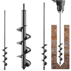 Auger Drill Bit for Planting Set of 3, 1.6x16.5, 2x14.5, 3.5x16 - Compatible with 3/8" Hex Drive Drill for Planting Bulbs, Bedding Plants, Mixing Soil, Fertilizer