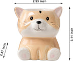 DIYOMR Cute Animals Planter, Mini Ceramic Cartoon Animal Shaped Succulent Flower Pot Indoor Air Plants Holder, Smooth Shiny Decorative Flower Cactus Planter - Plants Not Included (Groundhog)