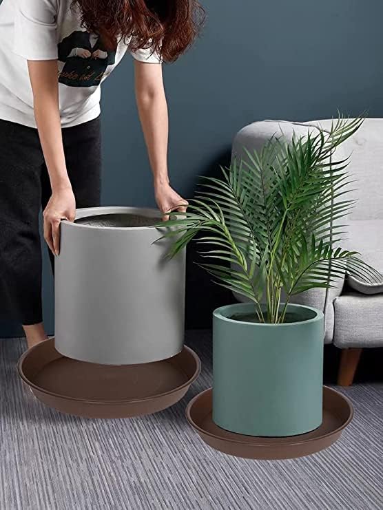 2 Pack of Bird Bath Bowl 12", 1.6" Depth, 10 12 inch Birdbath Bowls Dish Only for The Garden, Large Plant Saucer (12", Chocolate)