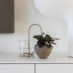 Beautiful Self-Watering Wick System for Effortless Plant Care, Automatic Drip Irrigation, Sustainable & Stylish Scandinavian Design, Ideal for House Plants (S, Beige Sand)