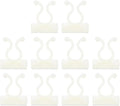uxcell 100Pcs Plant Climbing Wall Fixture Clips, Plant Fixer Self-Adhesive Hooks Wire Fixing Supporting for Indoor Outdoor Decoration and Cable Wire Fixing (White, 7.2mm/0.28")