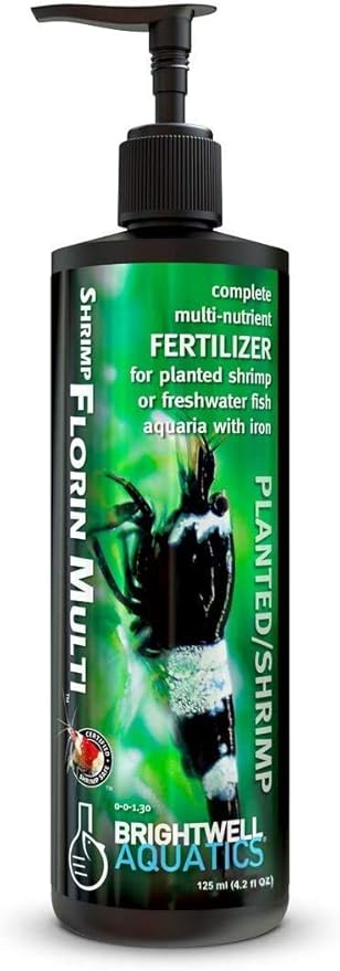 Brightwell Aquatics Shrimp FlorinMulti – Complete Plant Nutrient Supplement for Shrimp & Freshwater Aquariums – Supports Growth, Color & Health – Copper-Free, 125 ml