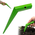 Plant Hole Digger for Planting, Stainless Steel Hand Dibber Bulb Planter Tool with Handle, Handheld Garden Seed Digger for Drilling Holes for Tulips, Daffodils, Vegetables (1PCS)