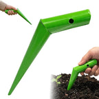 Plant Hole Digger for Planting, Stainless Steel Hand Dibber Bulb Planter Tool with Handle, Handheld Garden Seed Digger for Drilling Holes for Tulips, Daffodils, Vegetables (1PCS)