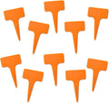200 Pcs Thick T-Type Plant Labels, 4 Inch Waterproof PP Hard Plastic Garden Markers, Reusable Nursery Tag Stakes for Indoor Outdoor Potted Plants, Seedlings, Flowers, Vegetables & Herbs(Orange)
