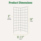 Gardener's Supply Company Two Panel Folding Trellis | Sturdy & Tall Metal Frame for Outdoor Garden Plant Support Climbing Flowers and Vegetables | 35-1/2"W x 58" H