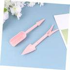 HEMOTON Succulent Planting Tool Set 20pcs (16cm Pink) Plastic Transplant Gardening Tools for Bonsai and Flowerpot Use Household Gardening Accessories