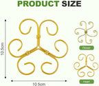 Reusable Plastic Plant Support Stakes, Plant Stem Support Set - Flexible Indoor Gardening Trellis for Potted Vines, Climbing Flowers and Herb Garden (Gold)