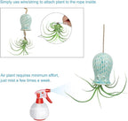 5 Pack Air Plant Holder Unique, Cute Octopus Air Plant Hanger Wall Planter, Ceramic Tillandsia Airplants Holders Hanging Wall Decor for Home Office (Small ( 2 x 3.2 in))