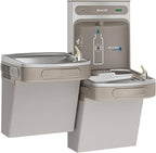 Elkay EZH2O Bottle Filling Station & Versatile Bi-Level ADA Cooler, Filtered Non-Refrigerated Light Gray