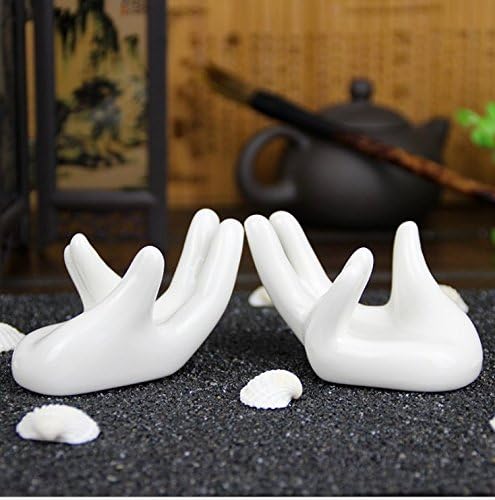 3 Pack Air Plants Holders Ceramic Mini Hand Shape Stand Tillandsia Holder Small Container Pot Hand Shape Small Container Airplant Display Container Pot Plant Decorative Home Decor