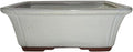 Brussel's 10" Rectangle Bonsai Glazed Ceramic Pot (Large, New Cream)