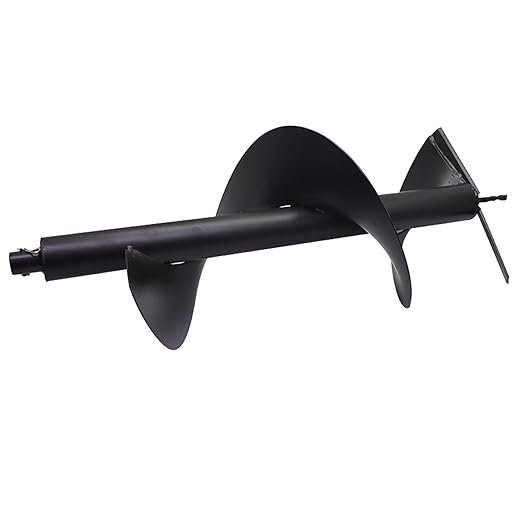 12-in Earth Auger Drill Bit, Garden Plant Flower Auger Rapid Planter Compatible Gas Powered Post Fence Hole Digger with 3/4 Shaft