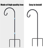 FEED GARDEN Adjustable 32 Inch Shepherd Hooks Rust Resistant Steel Shepard Hooks for Outdoor Hanging Lanterns, Bird Feeders, Solar Lights, Weddings Decor 8 Pack