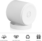 7/6.5/6/5/4 inch Flower Pots, 5 Pack Cylinder Plant Pots for Small Indoor Outdoor Plants, Plastic Planters with Drainage Holes and Saucers for Garden Succulent Nursery House Plants, White