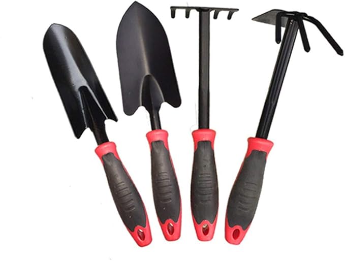 4PCS Mini Garden Tools Sets Durable Gardening Hand Tool Ergonomic & Rust Resistant for Women Kid Men Gardener
