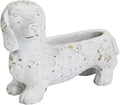 Vintage Cement Animal Planter Pots,Cement Succulent Planter,Indoor & Outdoor Garden Decor Rustic Shabby Flower Plants for Home,Patio,Balcony(White Dog)