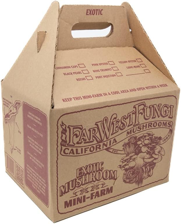 Lion's Mane Mushroom Mini-Farm Grow Kit, 5lbs, Non-GMO, Easy to Use, Grow Your Mushrooms at Home, Produced by Real Farmers in California