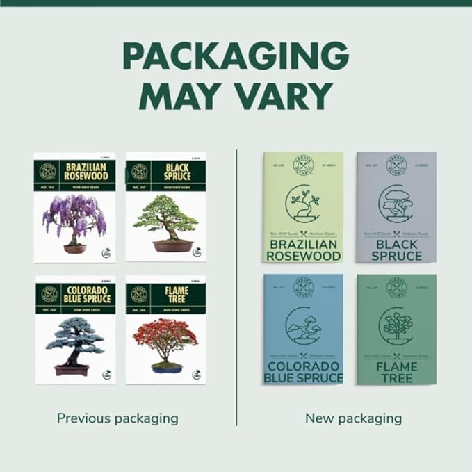Garden Republic Bonsai Tree Kit - Mini Bonsai Seeds, 4 Types - Seed Starter Plant Growing Kit - Potting Soil Jute Bags Pruning Shears Tool and Plant Markers