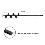 Auger Drill Bit for Planting Ruooson 1.9X14.5 in Garden AugerSpiral Easy Planter Rapid Planter Plant for 3/8" Hex Drive <1Pcs>. (1.9x14.5 in)