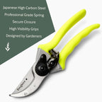 Foxglove Pruning Shears – Professional Garden Shears & Bypass Hand Pruners with Japanese SK5 High Carbon Steel Blades, Heavy Duty Garden Clippers & Gardening Tools