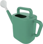 2 Gallon Resin Watering Can Green Lily – Top & Side Dual Handle for Easy Carry & Pour, Offset Opening Mess-Free Refill, Sturdy Garden Watering Can for Indoor & Outdoor Plants