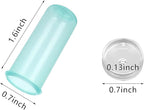400-Pack Floral Water Tubes for Flower Arrangements, 1.6 Inch Flower Water Vials with Caps, Plastic Rose Water Tubes for Milkweed Stem Cuttings Arrangements, Blue (0.7 Inch Opening)