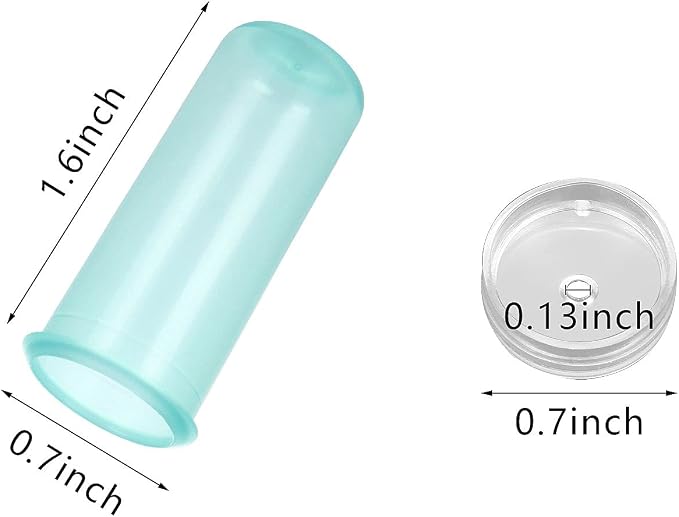 400-Pack Floral Water Tubes for Flower Arrangements, 1.6 Inch Flower Water Vials with Caps, Plastic Rose Water Tubes for Milkweed Stem Cuttings Arrangements, Blue (0.7 Inch Opening)