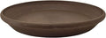 PSW Pot Collection AP35C 14-inch Plastic/Stone/Wood Composite Plant Saucer Drip Tray – No Drainage Hole (Drillable), Indoor/Outer Water Tray, Chocolate