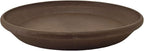 PSW Pot Collection AP25C 10-inch Plastic/Stone/Wood Composite Plant Saucer Drip Tray – No Drainage Hole (Drillable), Indoor/Outer Water Tray, Chocolate
