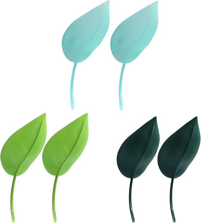 6 PCS Leaf Watering Device - 3 Vibrant Colors Plant Pot Watering Funnels for Indoor & Outdoor Plants, Decorative Leaf-Shaped Water Directing Tools with Robust Plastic