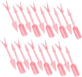 HEMOTON Succulent Planting Tool Set 20pcs (16cm Pink) Plastic Transplant Gardening Tools for Bonsai and Flowerpot Use Household Gardening Accessories