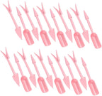 HEMOTON Succulent Planting Tool Set 20pcs (16cm Pink) Plastic Transplant Gardening Tools for Bonsai and Flowerpot Use Household Gardening Accessories