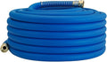 WiseFlow Garden Hose 75FT x 5/8", Heavy Duty Rubber Hose, Water Hose with Five Layered Braiding, Male Female Fittings, 1000PSI Burst, 300PSI Working (Blue)