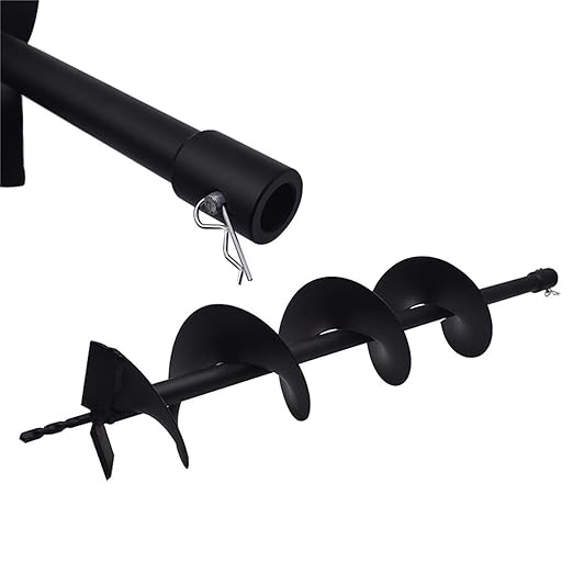 6-inch Auger Bit 3/4-inch Inside Diameter Gas Driven Auger Bit for Rear Fence Hole Digger