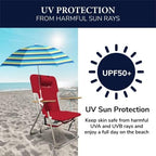 CARIBBEAN JOE Umbrella for Beach Chair, Adjustable and Universal, UV Protection