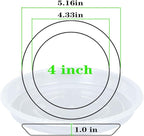 OVZILKI Plant Saucer 6 Pack of 4 6 8 10 12 14 16 inch, Clear Plastic Flower Plant Pot Saucer, Heavy Duty Plant Drip Trays Saucers for Indoor, Plant Water Tray for Planters (4", Clear)