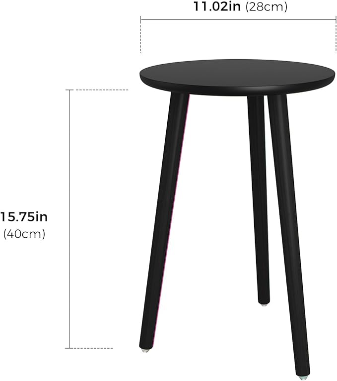 Leaf&lull Tall Plant Stand Indoor Black Plant Table for Large Plants Wooden Plant Stool Plant Holder for Living Room Bedroom Balcony