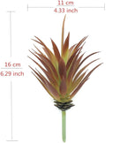 2 PCS Artificial Succulents Plants Real Touch Lifelike Succulants Plants Faux Greenery Plants Garden DIY Home Office Decoration Ornament (Red Agave)