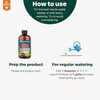 Gardenera Premium Liquid Jade Fertilizer - 3-1-2 Concentrate for Indoor Plants and Flowers - Organic Plant Food - 32oz