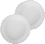 The HC Companies 14 Inch Classic Round Plant Saucer, Lightweight UV-Resistant Plastic Outdoor & Indoor Flower Pot Tray, 2-Pack Plant Pot Trays for Garden & Home Decor, White