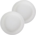 The HC Companies 12 Inch Classic Round Plant Saucer, Lightweight UV-Resistant Plastic Outdoor & Indoor Flower Pot Tray, 2-Pack Plant Pot Trays for Garden & Home Decor, White