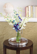 KaBloom Flowers - 5 Blue and 5 White Orchid without vase - Gift for Birthday, Sympathy, Anniversary, Get Well, Thank You, Valentine, Mother’s Day Fresh Flowers