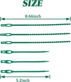GXXMEI 200PCS Adjustable Plant Ties - Flexible Green Multi-Function Sturdy Garden Twist Tie for Plant Support, Tree, Shrub - PT-200